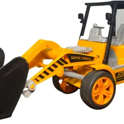 sai samrudh enterprises JCB loader Die-Cast Metal Pull Back Toy 1:24 Scale image 1