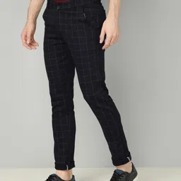 fubar Men Slim Fit Black Cotton Blend Trousers-picture-17