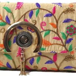 satija Party, Formal, Casual Cream Clutch - Mini image 4