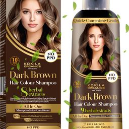 kokila NOPPD Shampoo Hair Colour, Dark Brown for Women and Men-picture-35