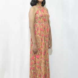 eastbay Women Fit and Flare Multicolor Maxi/Full Length Dress image 2