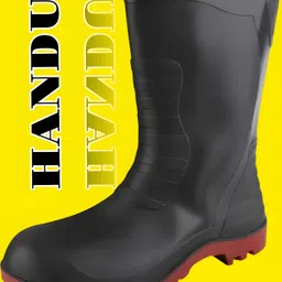 handu 11 Inch Puncture and Tear Resistant, Anti-Slip Safety Gumboot Slip On For Men image 1