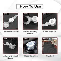 parthen Car Bed Mattress sofa with Two Pillow, One Air Pump & Repair Kit Car Inflatable Bed image 3