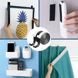 wild accessories Self-Adhesive Hook and Loop Velcro Tape for Home, Office, Pictures, Schools Etc. Stick-on Velcro image 3