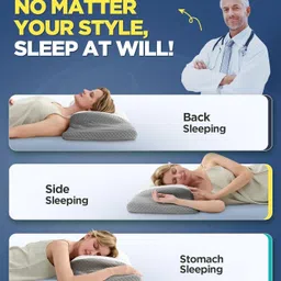 cloudbliss Memory Foam Cushion Pack of 1 Solid Cervical Contour Memory Foam Pillow for Sleeping,Orthopedic Pillow image 3