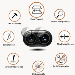 RANKART Back Camera Lens Glass Protector for Nothing Phone (2a) 5G With 9H Hardness, Ultra HD, Air Bubble Free image 2