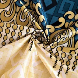 Home Sizzler White & Blue Set of 2 Ethnic Motifs Window Curtain image 2