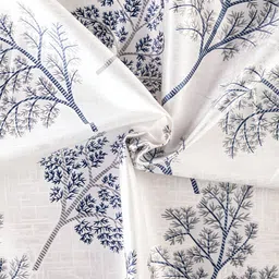 THE CONVERSION Grey Floral Room Darkening Window Curtain image 2