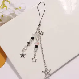 ENZAMOL Kawaii Phone Charms for Iphone Beaded Phone Chain Strap Set of 2 Pcs Phone Charm for Phone Case Mobile Phone Charm Strap Lanyards Camera & Bag Charms Phone Accessories for Girls Phone Chain image 2
