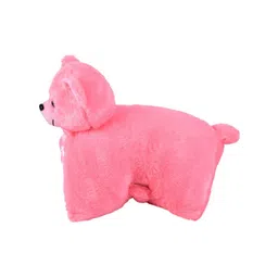 Ultra Unisex Kids Pink & Black Cute Cat 11 Inch Soft Plush Folding Pillow Soft Toy image 4