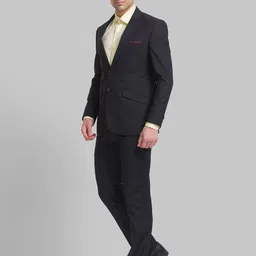 raymond Men 2PC SB 2 BTN PEAK LPL - CONT FIT Solid Suit image 3