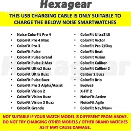 HexaGear Magnetic Charging Cable 1.5 A 1 m Metal Briaided Original Smart Watch Magnetic Charging Cable DO NOT WORK ANY OTHER SMART WATCH v1.86 image 3