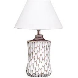 Marazzi White Shade Table Lamp With Cotton Base by Kapoor LampShades image 4