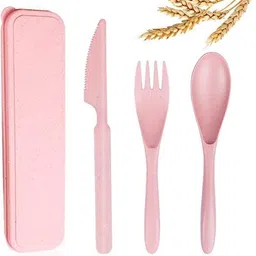 Wheat Straw Cutlery Set,Utensils for Travel,Work,Picnic,Camping And Daily Use Polypropylene, Plastic Dessert Knife-image-69