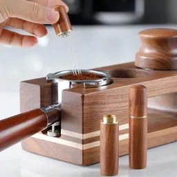 revatakg Espresso Coffee Making Natural Wooden Handle Pin Coffee Tamper Personal Hand Sewing Needle image 4