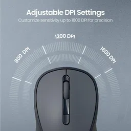 deepake 34 Wireless Mouse with 2.4 GHz Wireless, Adjustable Wireless Ergonomic Optical Gaming Mouse with Bluetooth image 4