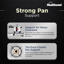 sunflame Crystal Nova 2 Burner SS Glass Manual Gas Stove image 4