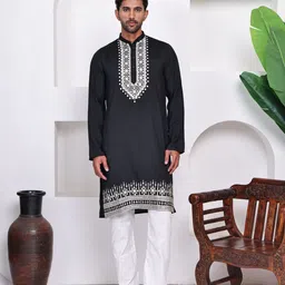 rangkalp Men Printed Art Silk A-line Kurta image 2
