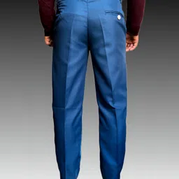 burraq collection Men Regular Fit Dark Blue Cotton Blend Trousers image 2