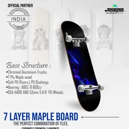 jaspo Kepler 7 Layer Canadian Maple Fully Assembled 31 inch x 8 inch Skateboard image 3