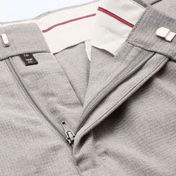 park avenue Men Slim Fit Grey Polyester Trousers image 5