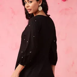 anouk Women Embroidered Viscose Rayon Straight Kurta image 2