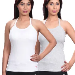 selfcare Women White, Grey Camisole-picture-23