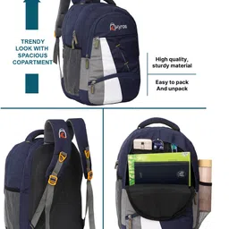 stylato Laptop Backpack Waterproof School & College Backpack Unisex Durable Multi Pocket Waterproof Backpack image 5