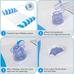 Lufarp Swimming Pool Float Inflatable Swimming Lounge Bed Chair Beach Hammock Seats Inflatable Swimming Pool, Swimming Safety Tube image 4