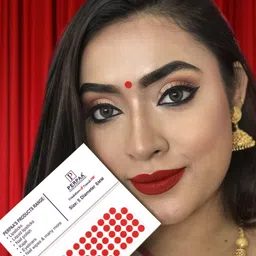 PERPAA Premium Kumkum Set Of 16 Velvet Sticker Kumkum Bindi Box - Red - Black - Dark-Maroon - Light-Maroon image 5