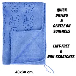 Kuber Industries Blue 4 Pieces Printed Cotton Lint-Free Kitchen Towels image 5