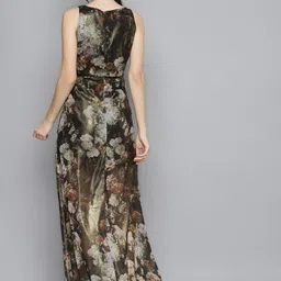 sassafras Women A-line Green Maxi/Full Length Dress image 2