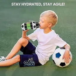 taufa villa Silicone Expandable & Foldable Basketball Water Bottle Orange & Expandable Soft 500 ml Water Bottle image 2