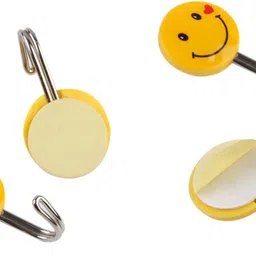 urbanware Emoji Wall Hook Heavy Duty Self Adhesive Hook Hat Rack Hanger Utility Hook Bathroom Kitchen Towel Organizer Hanger Hook (Pack of 5) Hook 5 image 3