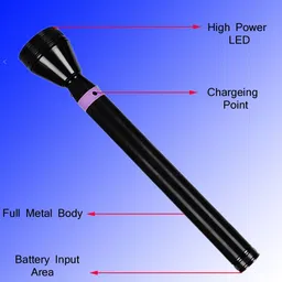 small sun T-98 LED Flashlight: Save Energy and Get Bright Light Torch 12 hrs Torch Emergency Light image 4
