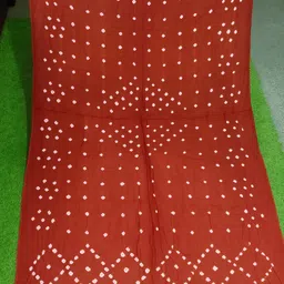 dhwanix look Cotton Blend Printed Orange Women Dupatta image 4