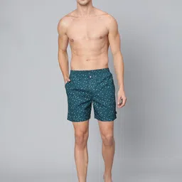 van heusen innerwear Van Heusen Men Blue Printed Elasticized Waistband Printed Boxer Shorts  8905482033855 image 4