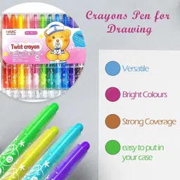 funblast Coloring Kit Twistable 12 Shades Rolling Crayons Pen image 5