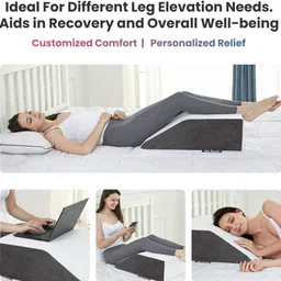 dr trust USA Leg Elevation Wedge Back Pain Relief Post Surgery Cushion Support-363 Memory Foam Solid Orthopaedic Pillow Pack of 1 image 4