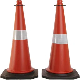 ladwa Road Traffic Cone, Pack of 2 cones 750mm, with 2 mtr chain + 2 hooks, (Safety Cone, Traffic Safety Cone, Road Safety Cone with Reflective Strips Collar) Emergency Sign-picture-14