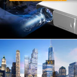 Zync T6 Android10 4K Smart Screen Mirroring ,BT, Netflix,Hotstar,Prime,1GB Ram,16ROM (7000 lm) Portable Projector image 3