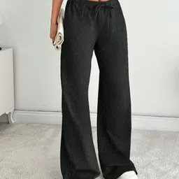 dockstreet Women Solid Black Track Pants-picture-19