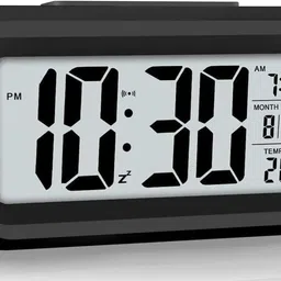 ghar baithe bazaar Digital Black Clock image 1