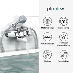 plantex PRI-317 Pure Brass PRI-317 Telephonic Wall Mixer for hand shower (Mirror-Chrome Finish) Mixer Faucet image 3