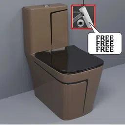 solano Dimond Quality LT025 Choco Brown commode with Black Finishing Line and Round Flush Button Western Commode-picture-22