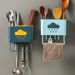 shyames enterprise Cutlery Kitchen Rack KITCHEN STORAGE CLOUD KITCHEN RACK KITCHEN SPOON HOLDER Plastic-picture-28