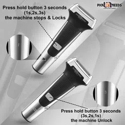 Daily Needs Shop Professional Shaver & 3 in 1 Rechargeable Cordless Beard Hair TrimmerShaver For Men image 4