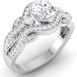 avsar R-3722 14kt Cubic Zirconia White Gold ring image 4