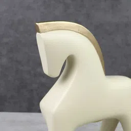 casacraft from pepperfry Golden Whisper White Horse Resin Artifact (White) image 3