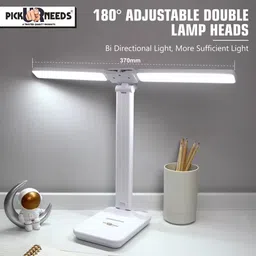 daily needs shop Rechargeable 180° Rotate Table Lamp With 3 Color Light Mode Dimmable Brightness 4 hrs Bulb Emergency Light image 3
